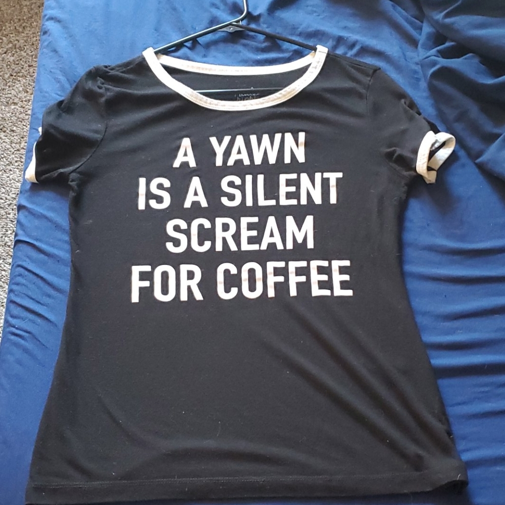 'A Yawn is a Silent Scream for Coffee' Graphic Tee